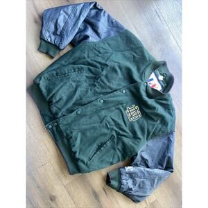 Vintage 1990's Rare Notre Dame Fighting Irish Logo Athletic Leather Jacket XL